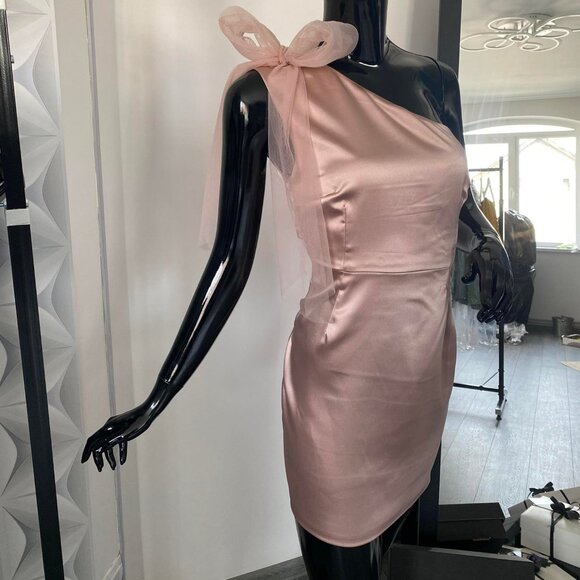 Elegant Luxury Dress, Atlas - 100 %, Made in Europe, Size - L/P - Picture 1 of 4